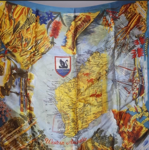 Vintage Western Australia Scarf. - Picture 2 of 4